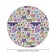 The tablecloth “Butterfly and leaves”, round, oxford, elastic band, size 140x140 cm, diameter 105-120 cm