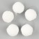 A set of textile details for the decor "bombs" 12 pcs. set, size 1 pc: 3 cm, white color