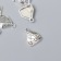 Decor for creativity Metal "Hut" silver 412M011 set 12 pcs 1.7x1.3 cm