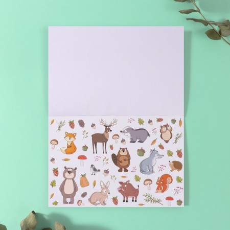 Stickers in the book "Animals" + 5 backgrounds 20.7x14.2 cm-8