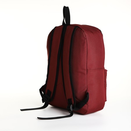 Youth backpack with lightning, external pocket, burgundy color-3