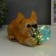 Souvenir Polystone Light "Bulldog and soap bubble" from the solar battery 12x11.5x26 cm