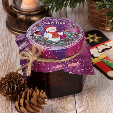 Snowman jam from a pine cone, 100 ml-3