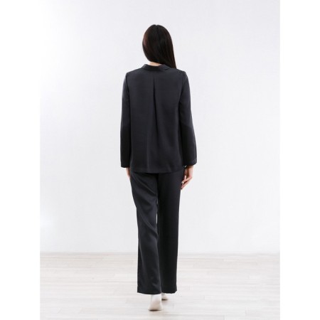 Women's shirt with long sleeve, size 48, black color-2