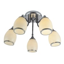 Ceiling lamp 5x60W E27, size 58x58x26 cm