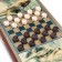 Wooden backgammon with checkers "wolves", board game, 40 x 40 cm