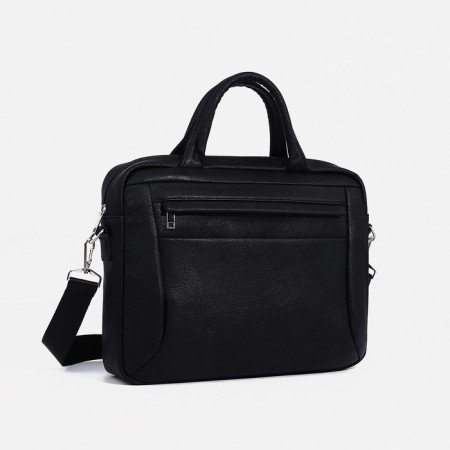 Business Business on a zipper, Textura, 2 external pockets, black color