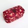 Cosmetic bag with lightning, burgundy color