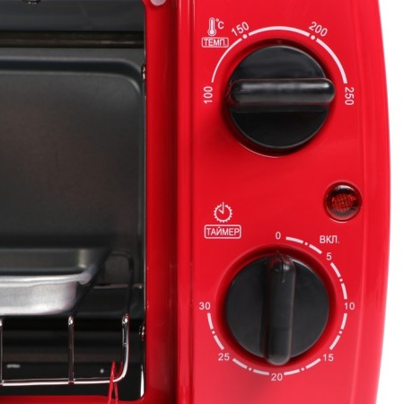Mini-fucked Sakura SA-7018R, 1000 watts, 10 l, 100-250 ° C, timer, red-2