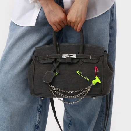Women's bag from textiles, 30x21x15 cm,-10