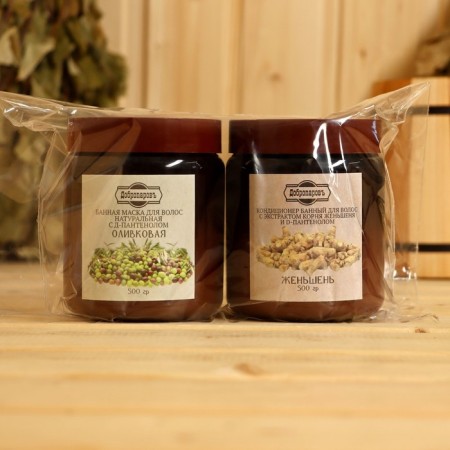 Set of mask and air conditioning "olive and ginsenza" for 500 ml-4