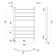 Domoterm electric heated towel rail "Calipso" P8, 500x800 mm, left, chrome