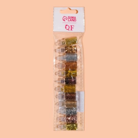 Sequins for the decor "champagne", large/small, 12 bottles-3