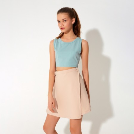 Women's skirt Minaku: Casual Collection Beige Color, Rr. 48-4