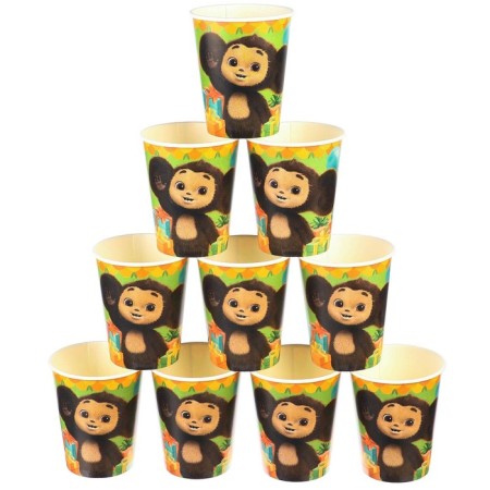 Paper glass, 250 ml, Cheburashka-3