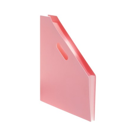 A4 vertical tray for A4, plastic, 12 departments, pink pastel