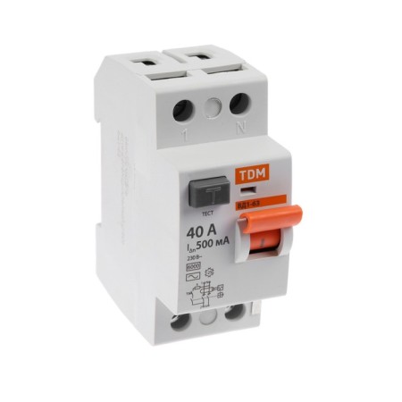 RCD TDM VD1-63, 2P, 40 A, 500MA, SQ0203-0093-1