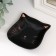 Souvenir Ceramics stand for the ring "Satisfied muzzle of the black cat" 8x10x1.2 cm