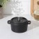 Cast iron pan Volcano, 13 × 10 × 6 cm, for serving, black color