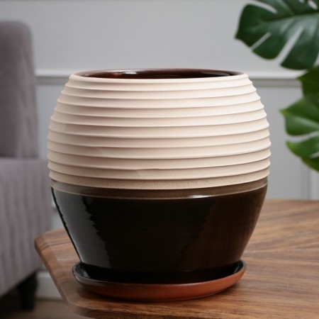 Flower Pot "Sphere" Gray, 7l-2