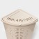 Corner underwear basket with a lid, 45 l, 37 × 50 × 56 cm, ivory color