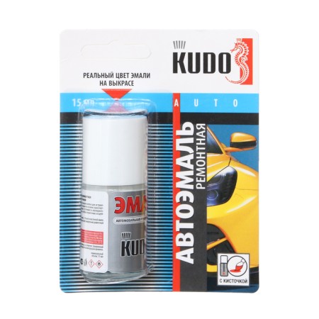 Enamel Kudo car repair with a white cloud 240 brush, 15 ml