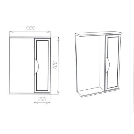 Viant mirror "Lima 50" 160x500x700 mm-4