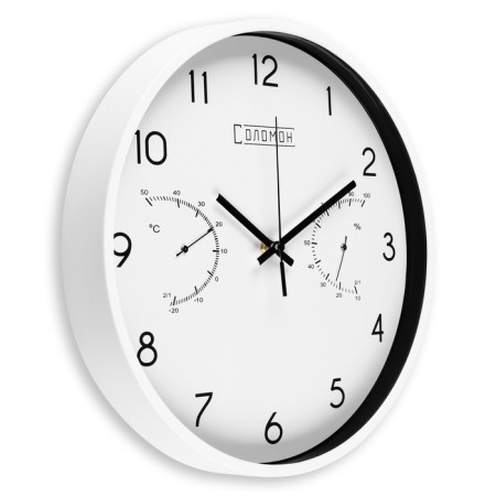 Watch wall "Solomon", smooth move, D-30 cm, thermometer, hygrometer-1