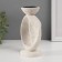 Gypsum candlestick, metal on 1 candle "Abstraction. Ribbon" d = 3.8 cm 7.5x10x16.5 cm