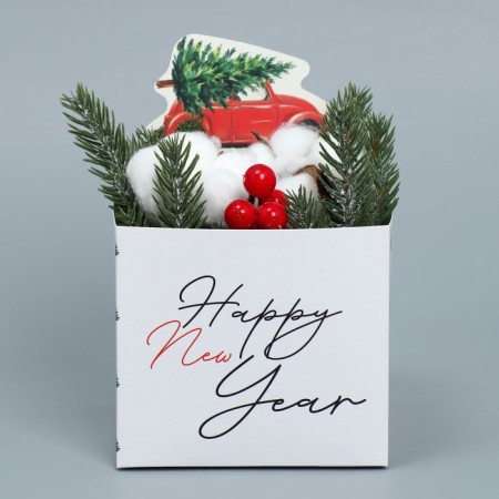 Box for mini-boots "Happy New Year", 12 x 17 x 10 cm, New Year-4