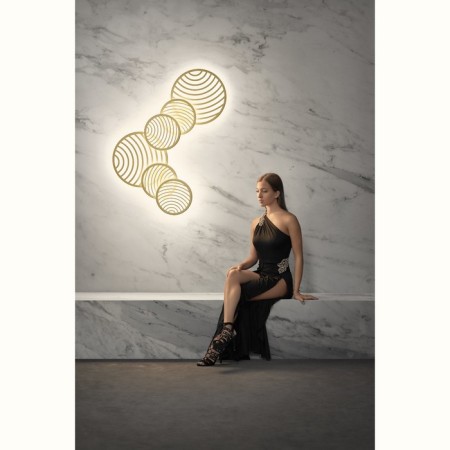 The lamp wall-flowing Mantra Collage, LED, 3000LM, 3000K, 685x136x400 mm, gold color-4