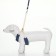 A set with a soft harness "anchor", size m, leash, 120 x 1.5 cm, og 34-66 cm, blue