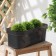 Balcony box for Eco, 40 cm, 8 l, dark granite color