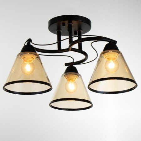 Chandelier "Edott" 3he27 40w Black 43x43x25 cm Bayerlux-1