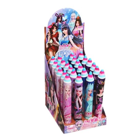 Figure eraser in the form of a pencil "Princess", barcode on a thing, mix-6