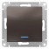 Switch SE AtlasDesign, 10 A, 1 key, with backlight, CX.1A, mechanism, MOKKO color