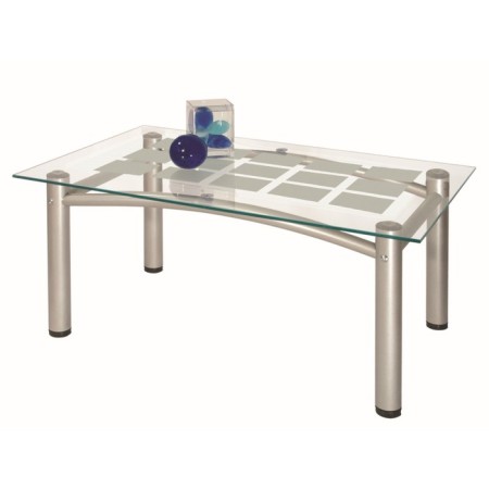 Table Robert 3M, 900x550x430, metallic/ins. glass-2