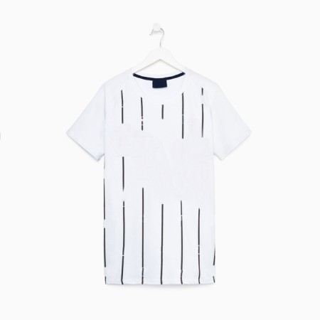 T -shirt male, white color/print mix, size l-5