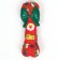 Brying toy for dogs "New Year's bone with a bow", vinyl, 18 x 5.6 x 4 cm, red