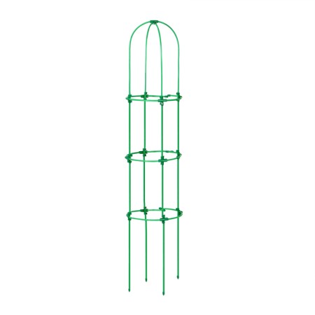 Trellis, 170 × 30 × 1 cm, metal, green, "Clover missile"-1