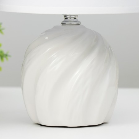 Lamp table ceramics "Gaddy" 1HE14 40W white 18x18x27 cm Risalux-4