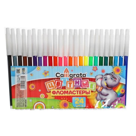Felt -tip pens, 24 colors, non -premised cap-4