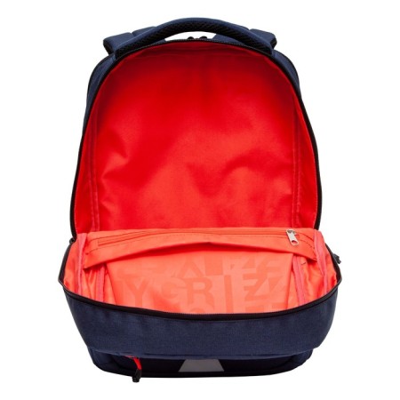 Youth backpack 41.5 x 29 x 18 cm, Grizzly, ergonomic back, laptop compartment, blue-2