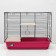 Cage for chinchillas "Pigzon" No. 8 with 2 wooden floors, collapsible, 58x40x48 cm, raspberry