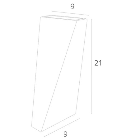 Facade lamp Arte Lamp Cometa A1524al-1wh, LED, 6 W, 9x9x21 cm, 360 lm, white-3
