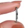 Corrector-fixer for an ingrown nail, size L, in a plastic case, silver color