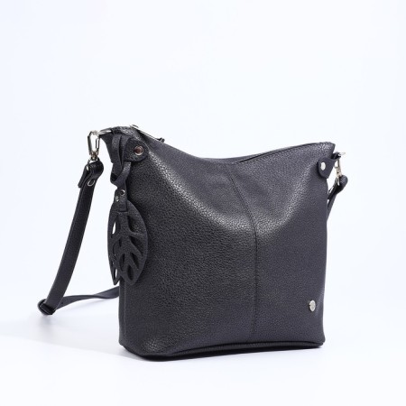 Richet Cross-Boda Bag on a zipper, external pocket, gray color-2