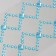 Sticker of rhinestone plastic "Pattering from a rhombus" Blue 35x8 cm