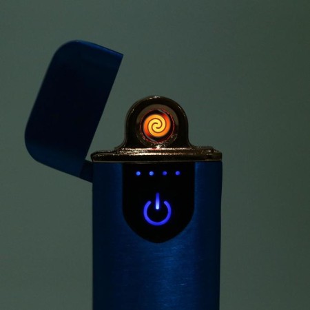 Electronic lighter, spiral, sensor, USB, blue, 7.9 x 3.1 cm-2