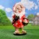 Garden figure "Gnome-Mukhomor with a shovel" average 25x28x52cm